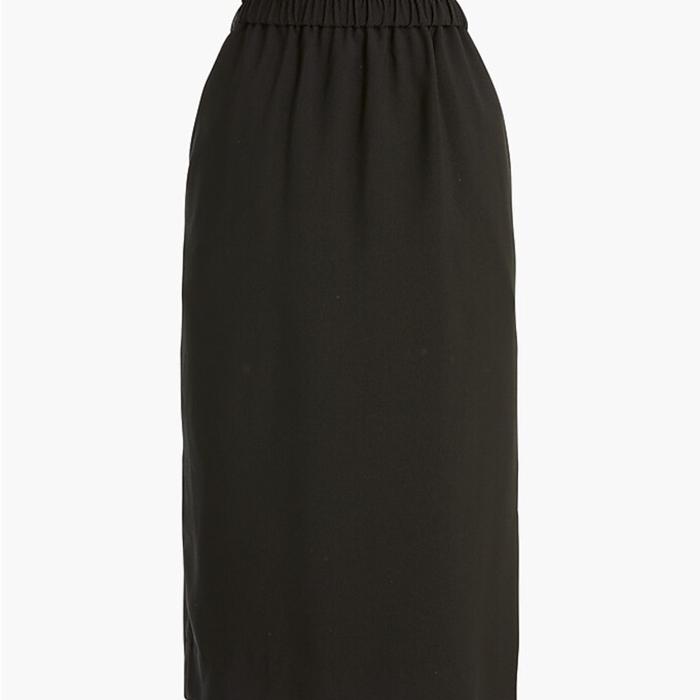 J. Crew Factory Pull-on Midi Skirt - Black